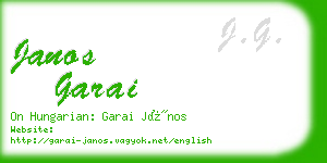 janos garai business card